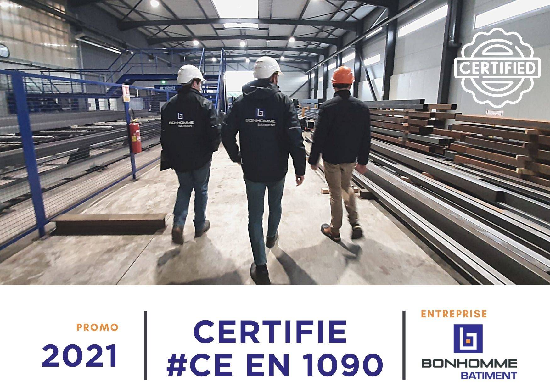 Actualité : Certification CE EN 1090 confirmée