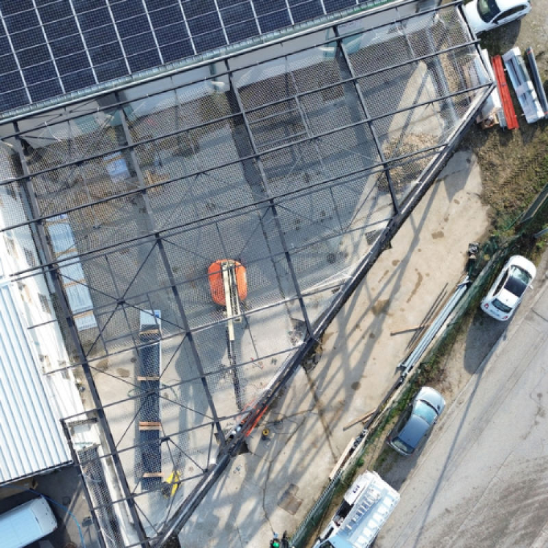 Bonhomme Bâtiment est intervenu pour l'extension d'une messagerie, sur une surface de 360 m² à Portes-lès-Valence (26), pour le compte de Valence Immo.