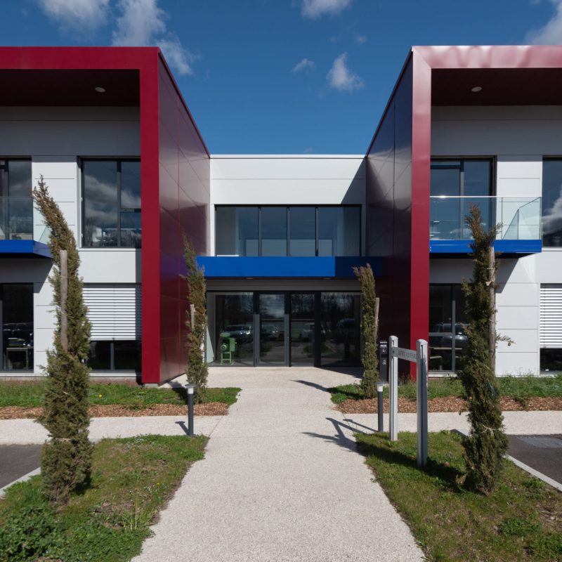 Construction d’un bâtiment industriel réalisé par Bonhomme Bâtiment en tant que contractant général, pour le compte de WITTMANN.